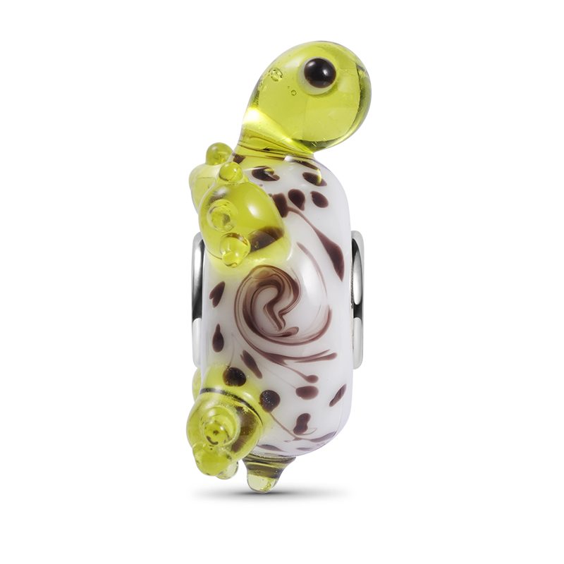 Turtle Murano Glass Charm Bead 925Sterling Silver_1