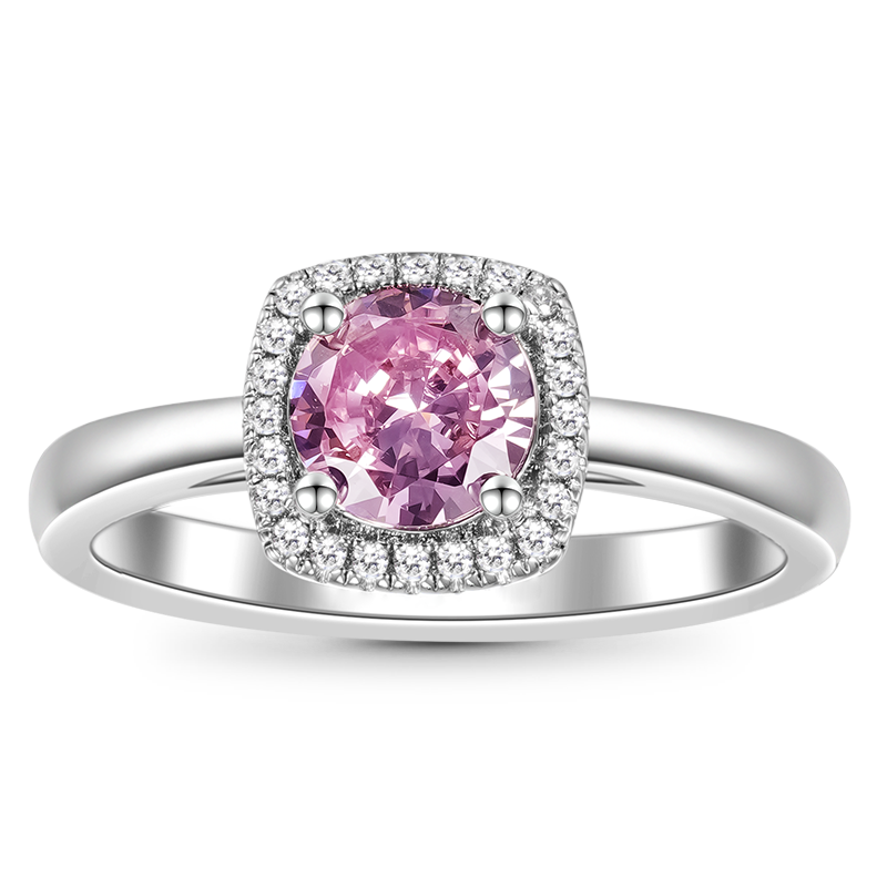 Gnoce Shimmering Pink Round-cut Promise Ring_1