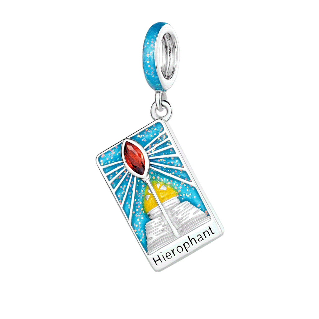 Gnoce The Hierophant Tarot Glow-in-the-Dark Pendant Dangle Charm_2