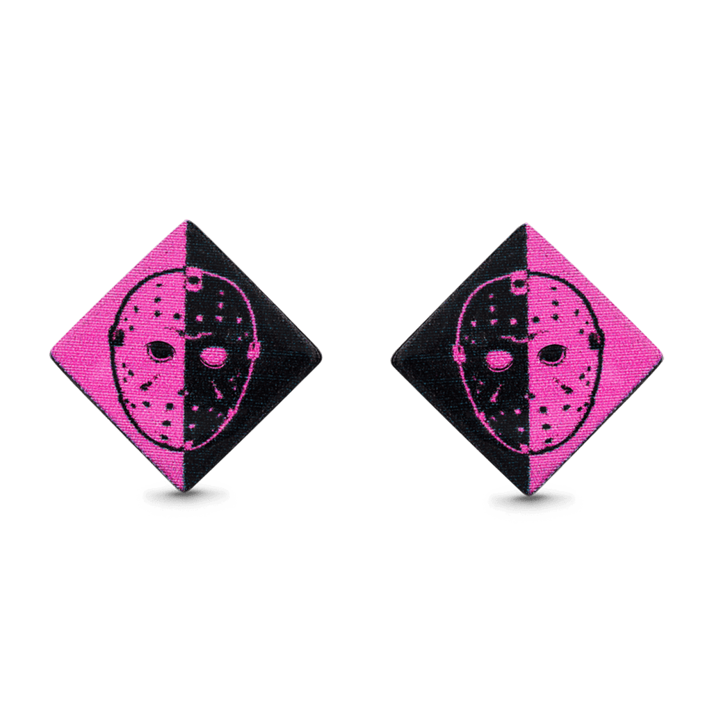 Gnoce Friday the 13th Stud Earrings Platinum-plated Silver Blend_2