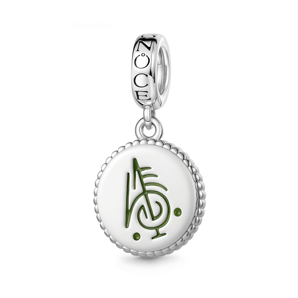 Gnoce Witch Runes Engravable Charm Platinum-plated Silver Blend_1