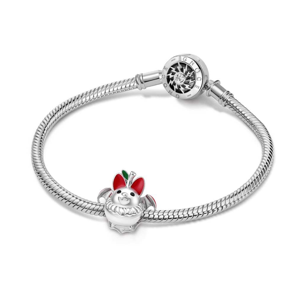 Gnoce Apple Bat Charm Platinum-plated Silver Blend_3